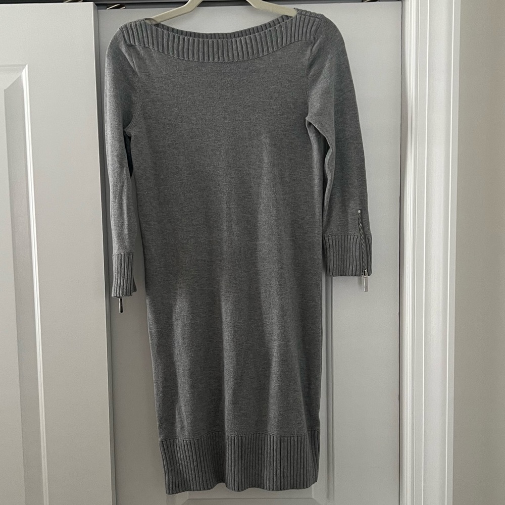 Michael Kors sweater dress gray knit size xs